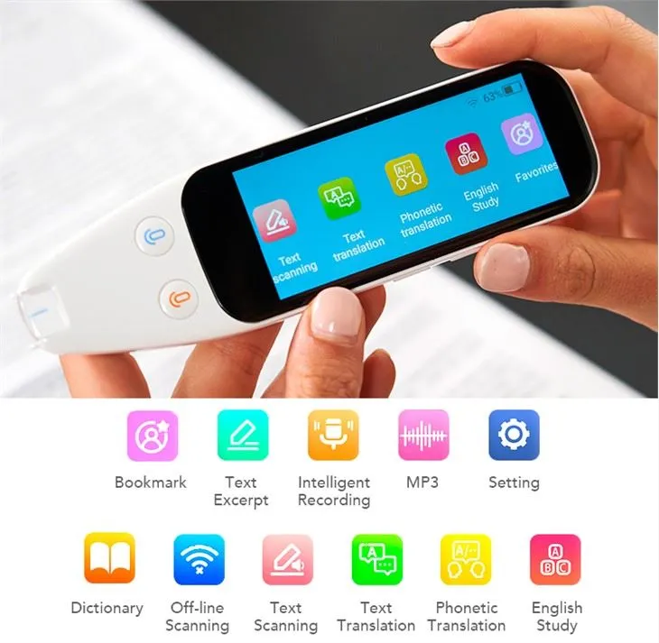 3,46-инчов сензорен екран Устройство за превод на език за сканиране